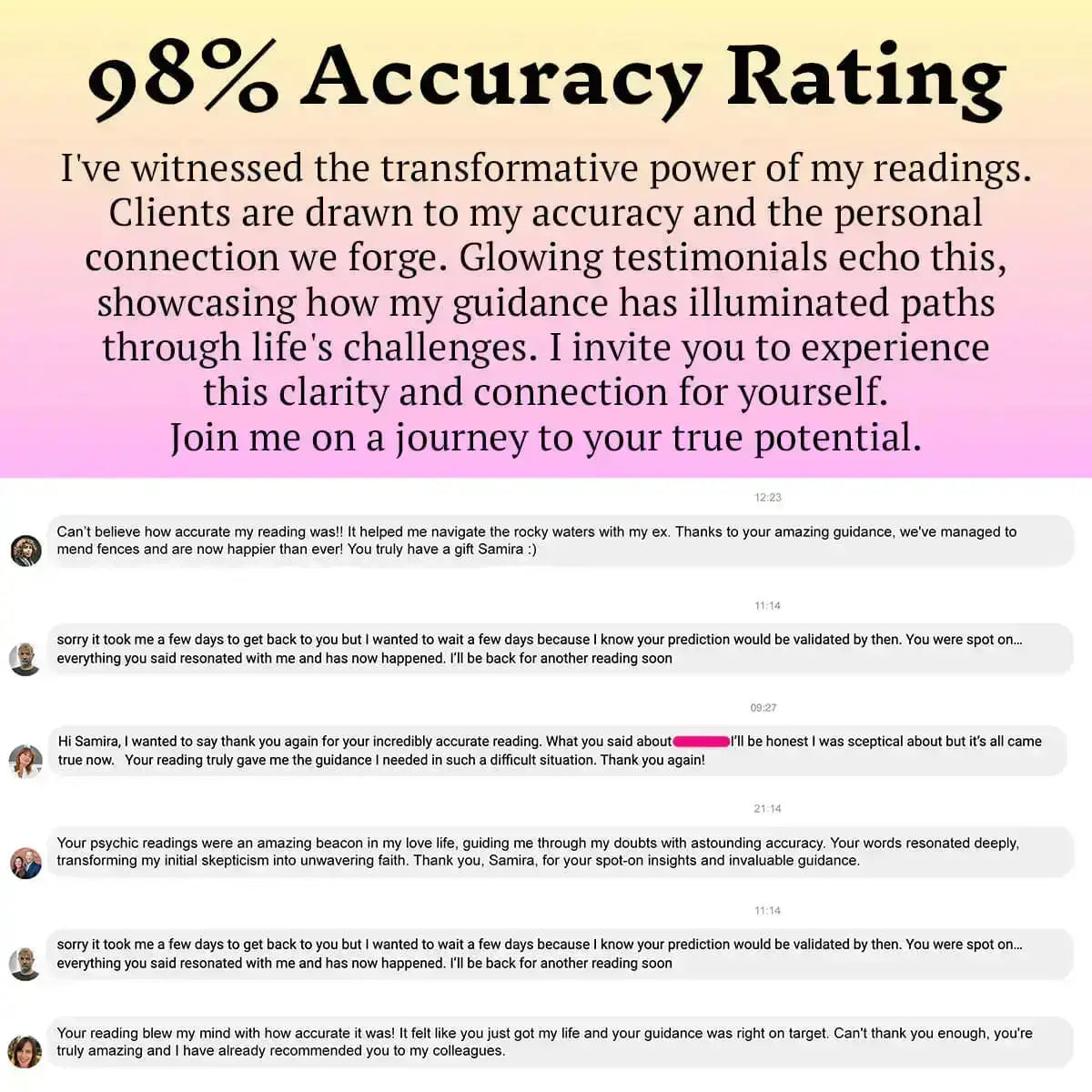 Full Psychic Reading by Samira (Buy One, Get One FREE) thumbnail-image-7